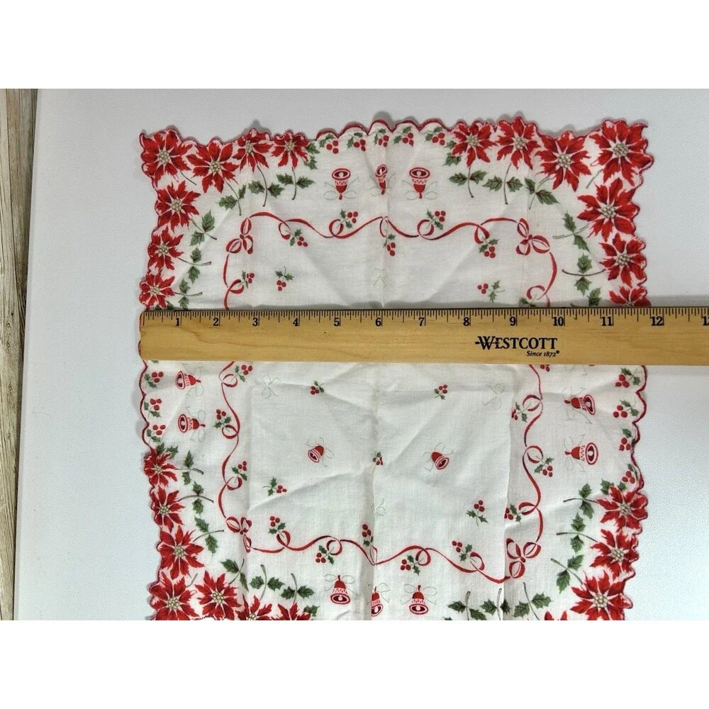 Vintage Lot of Vtg Christmas Cloth 9 Potholders 8 Napkins Table Kitchen Decor